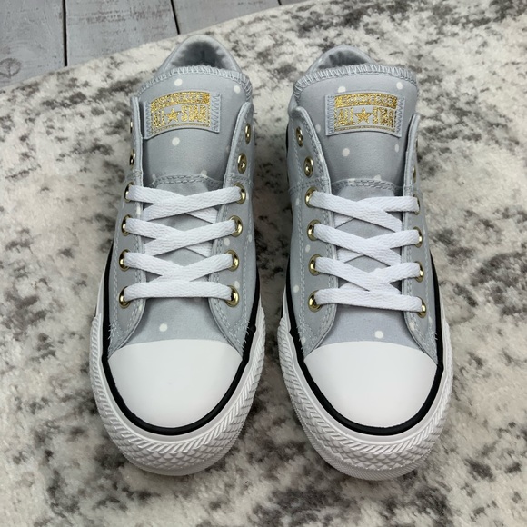 Converse Shoes Nib Converse Ctas Madison Ox Gray Polka Dot Poshmark